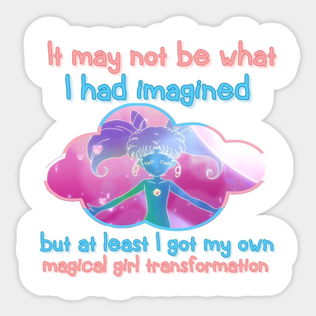 Magical Trans Girl Transformation — Sailor Chibi Moon Sticker by Makebelievables ✨